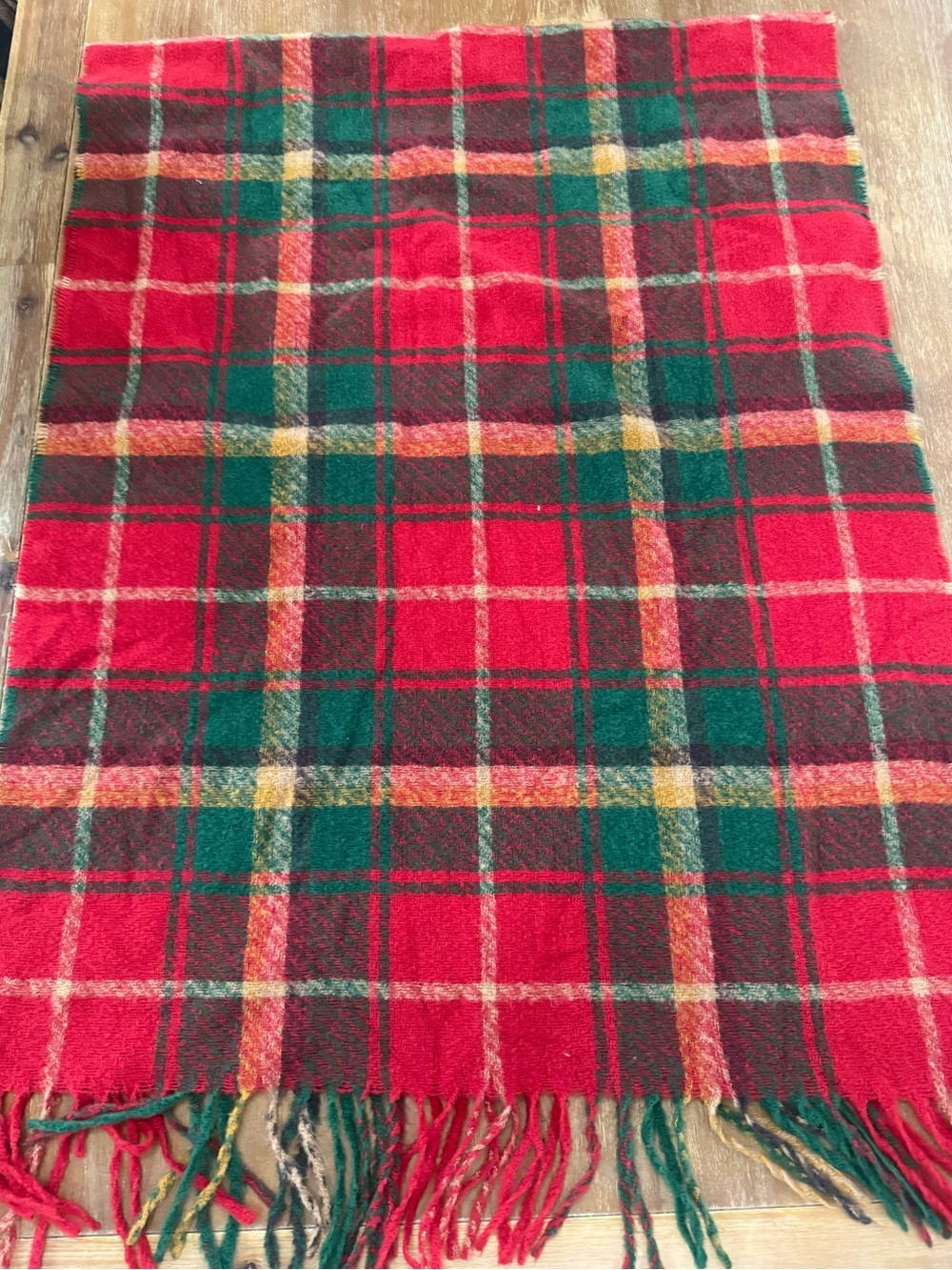 Festive Red Plaid Holiday Throw Blanket - Cozy Tartan Accent
